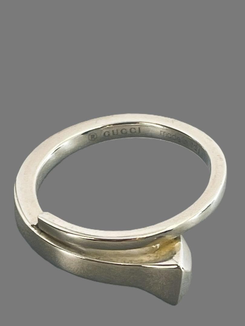 GUCCI グッチ キオド ネイル 釘 モチーフ シルバー リング 21号