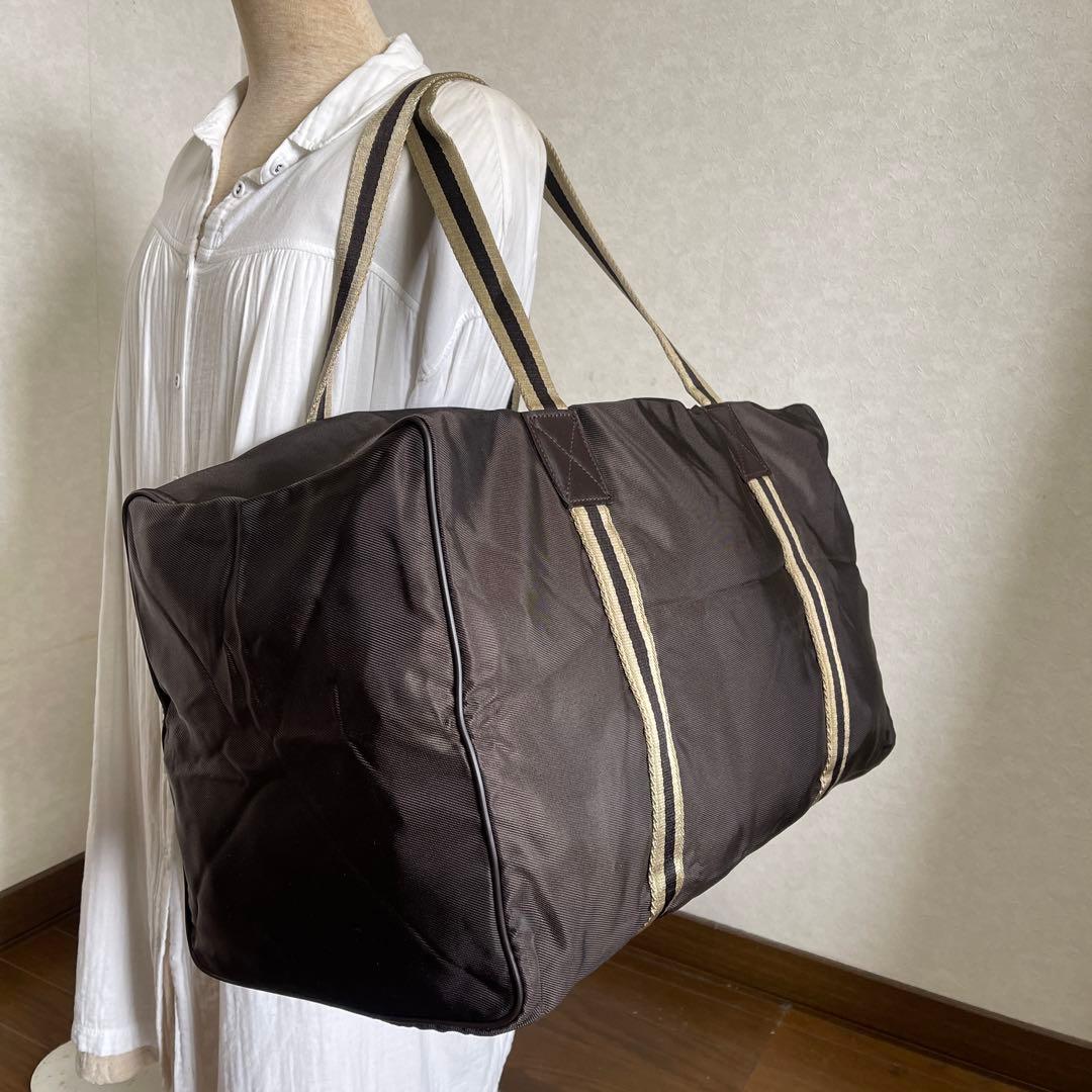 ◇美品 GUCCI グッチ ボストンバッグ トラベルバッグ ナイロン ブラウン◇