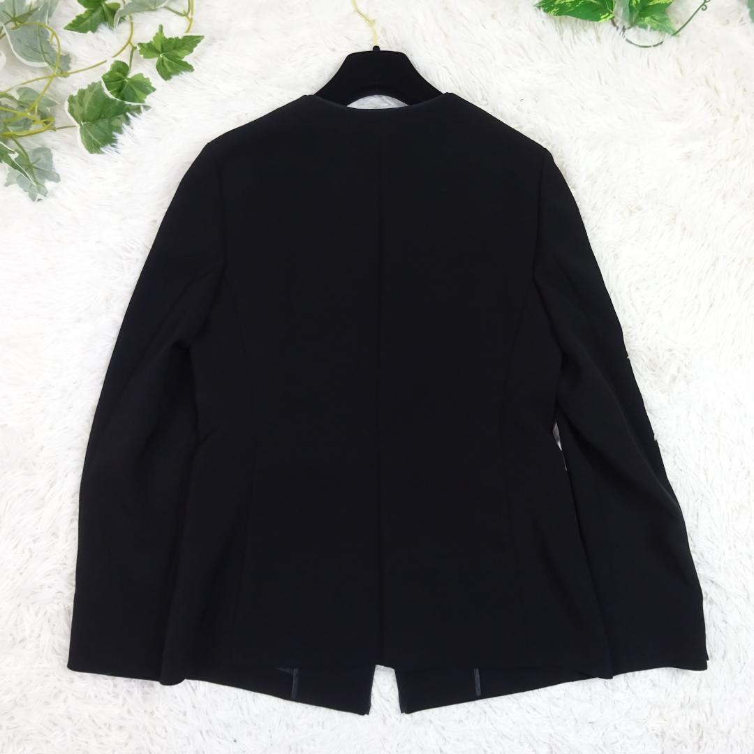 美品　インディヴィ ヴァイ　ノーカラージャケット　パンツスーツ　セットアップ　L