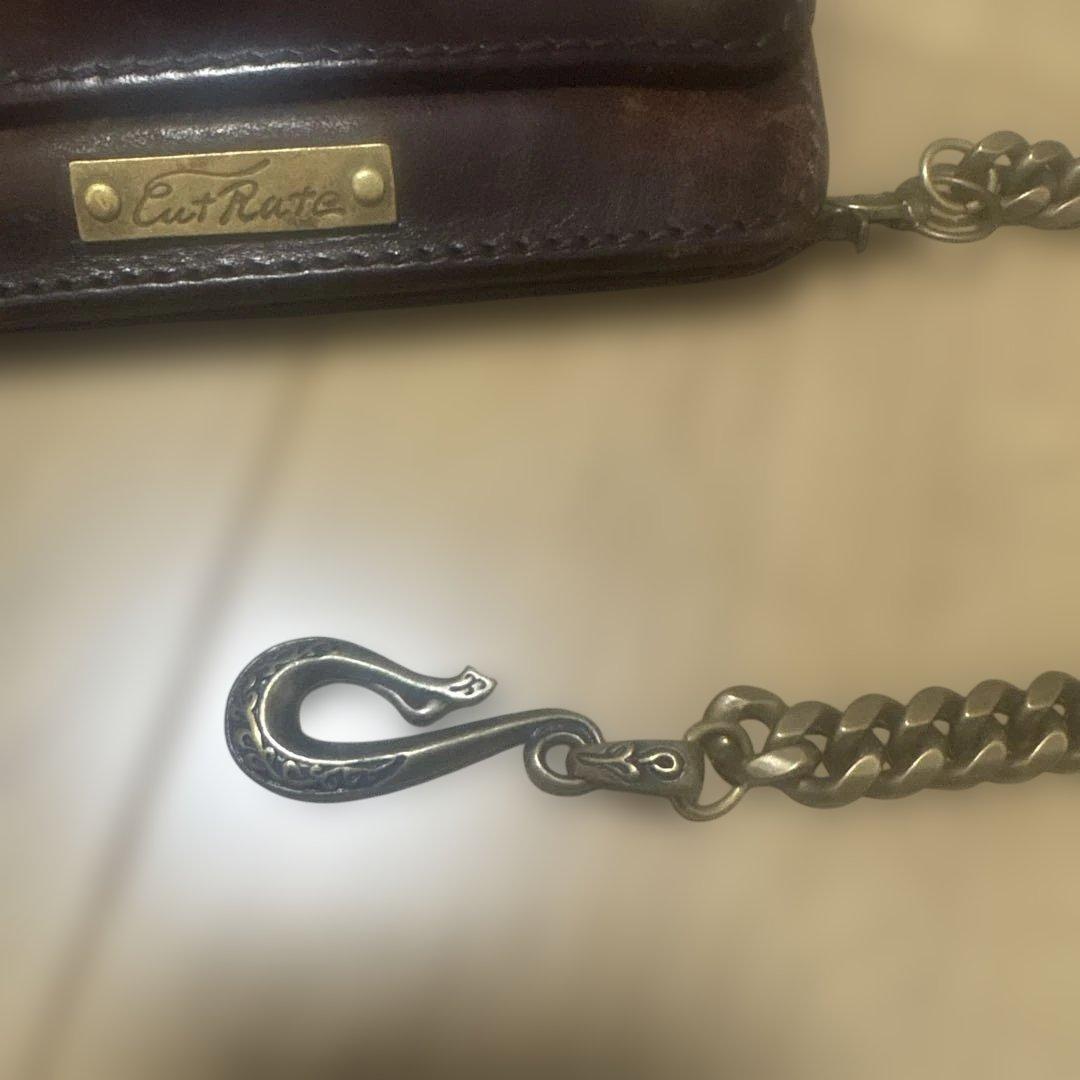 ば*さ様 Cut Rate ブラウン長財布 メタルチェーン付き　アメカジ　ハーレ