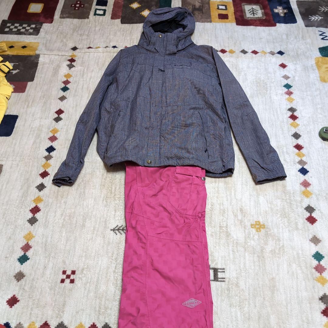 なつ　columbia　コロンビア　スノーボードウェア上下