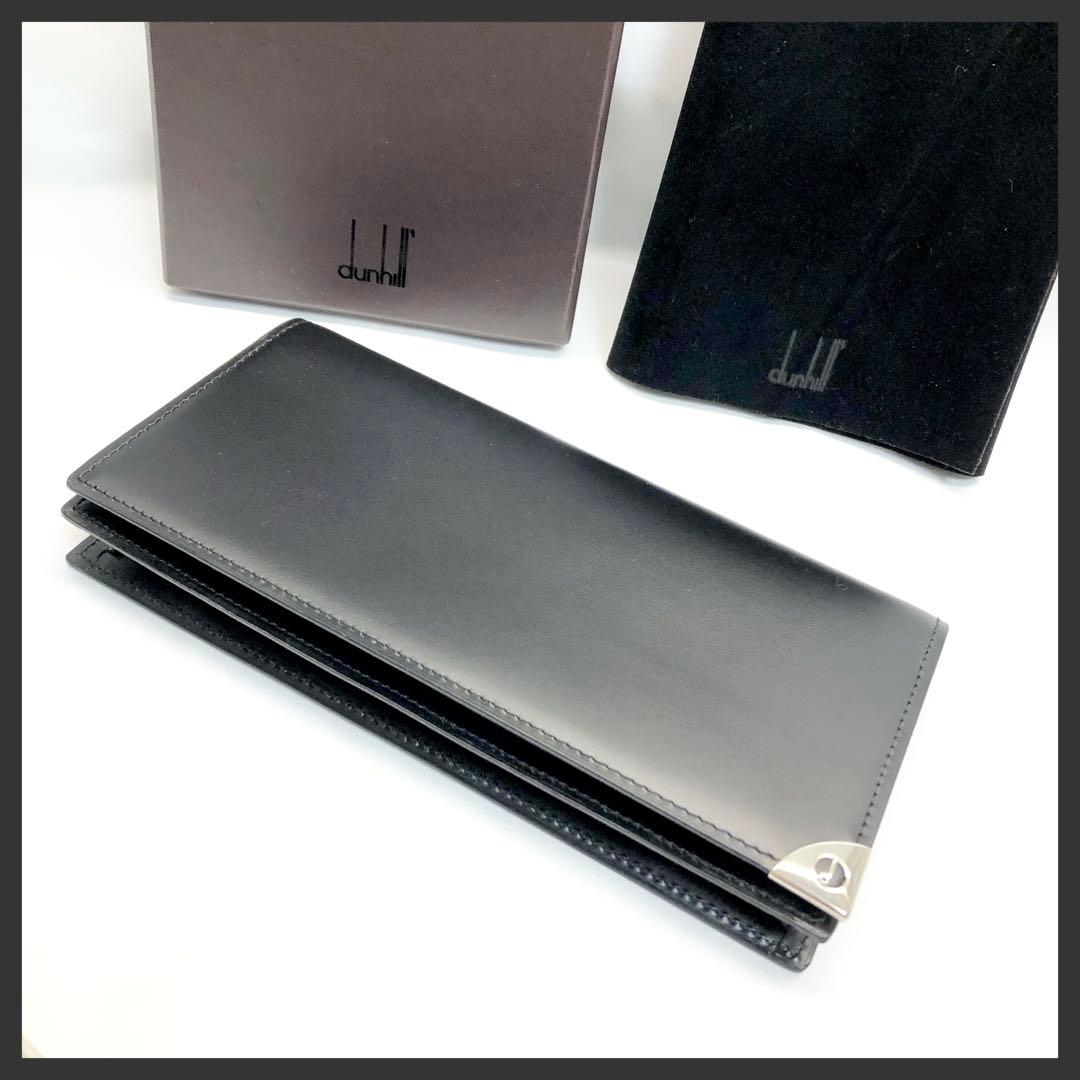 【未使用✨】　dunhill ダンヒル 二つ折り長財布 レザー ブラック　箱付き
