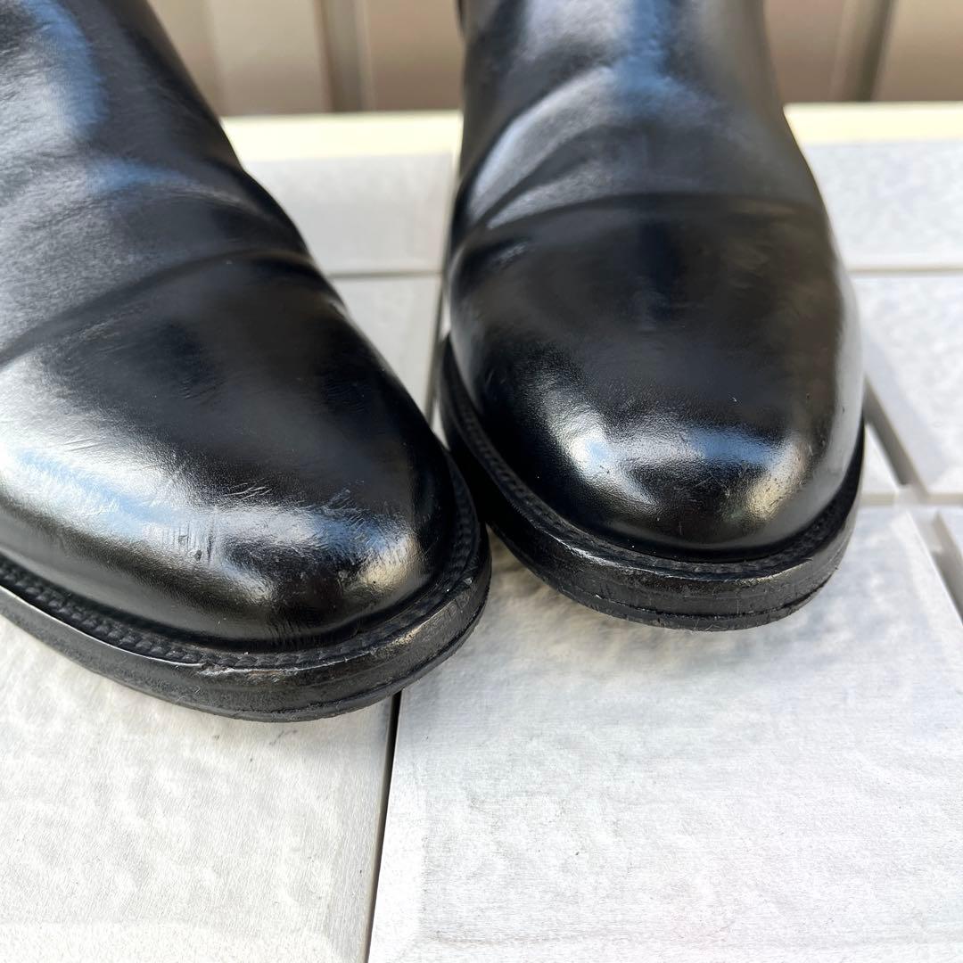 37 SARTORE ショートブーツ　ブーティ　黒　レザー　ファスナー　24