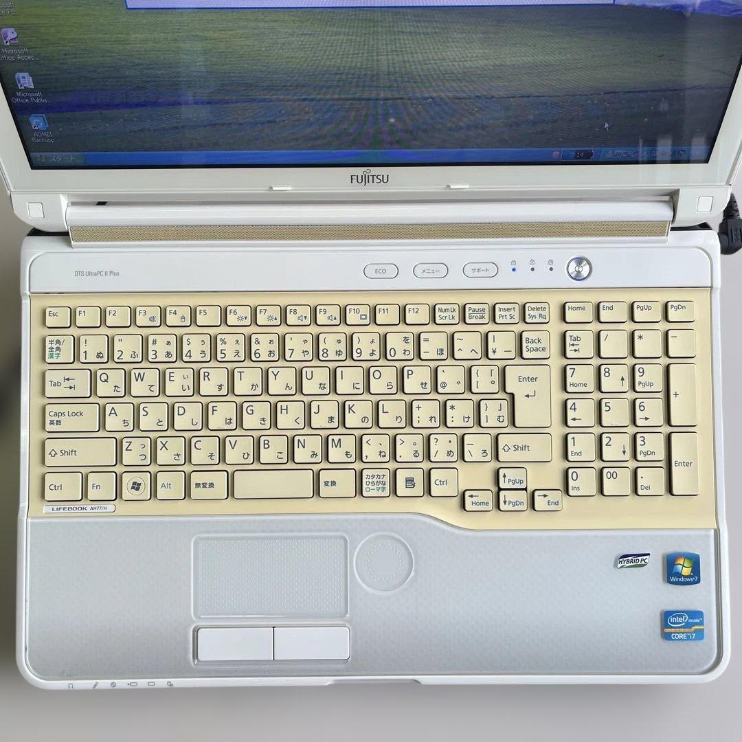 ☆格安美品☆WindowsXP☆富士通15.6インチ大画面第3世代i7ノートPC