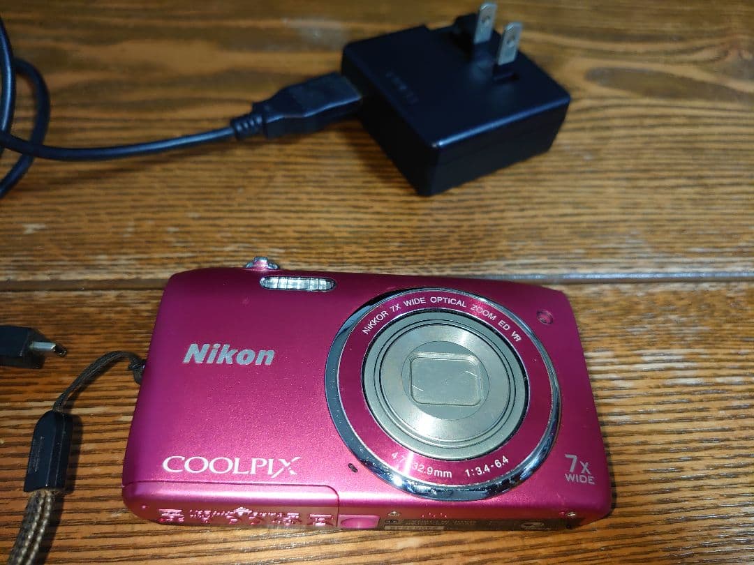 Nikon COOLPIX デジタルカメラ ピンク S3500 動作品