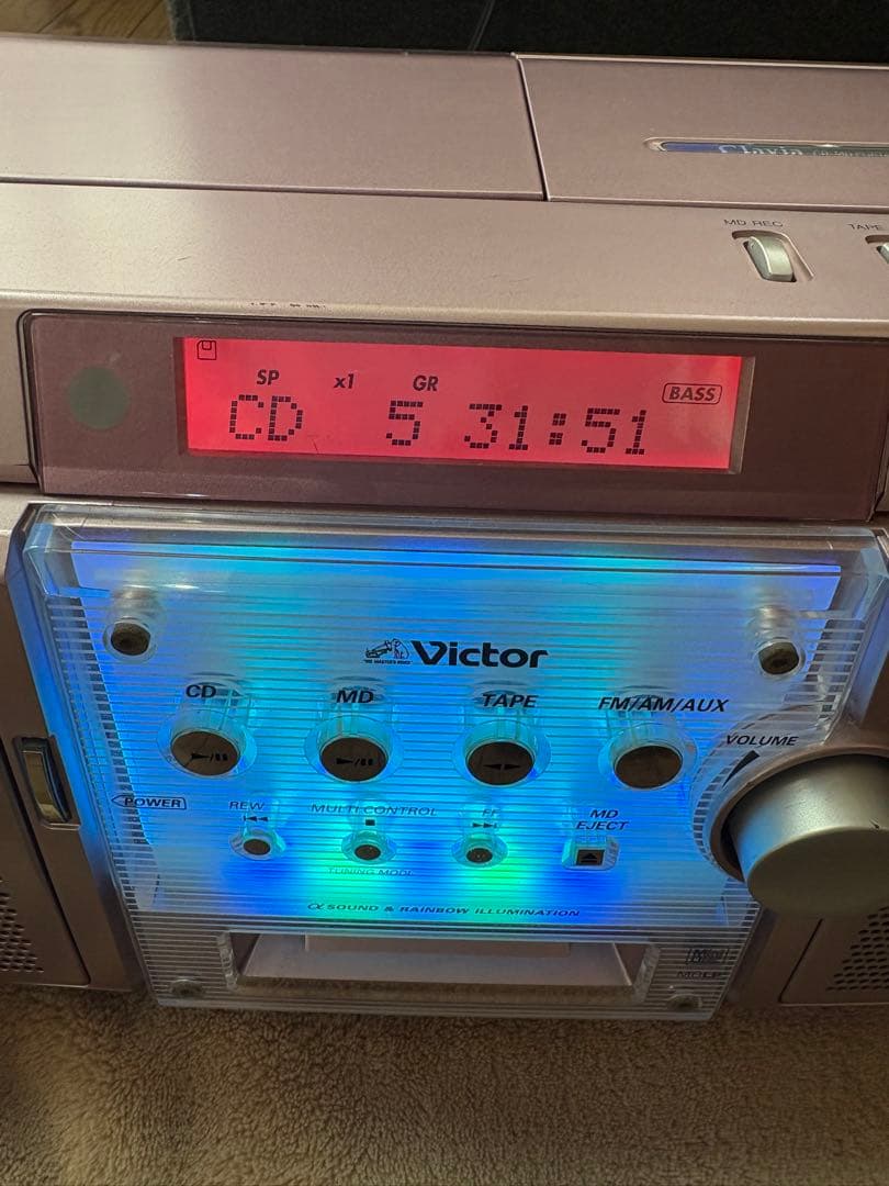 Victor MD/CD/カセットデッキ ピンク