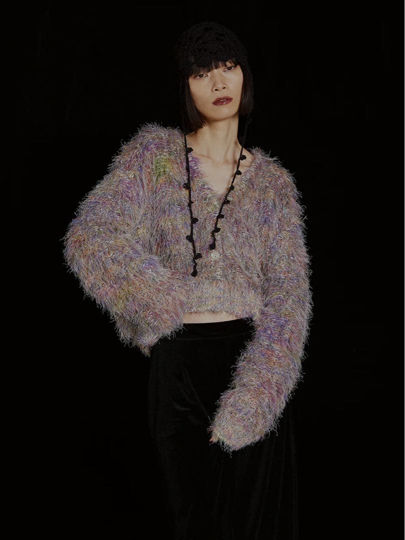 トップス Ameri FUNNY COLOR KNIT CARDIGAN TOP