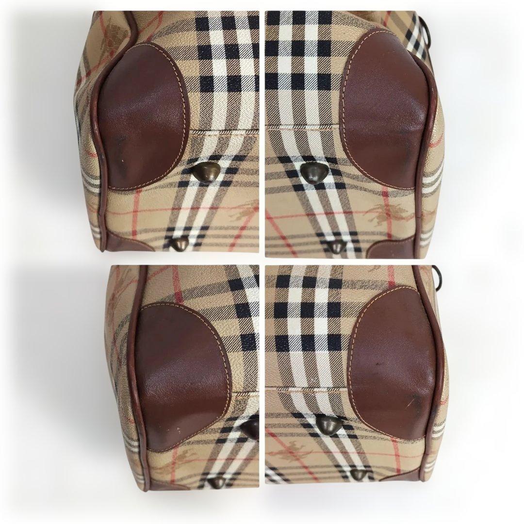 美品✨BURBERRYボストンバッグ ノバチェック ホースロゴ 2way PVC