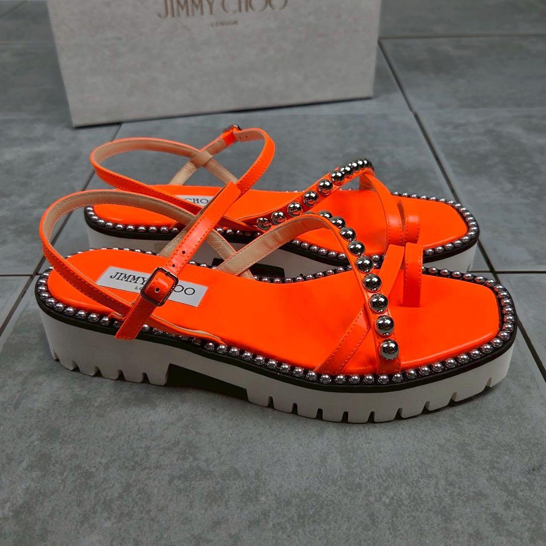 美品 JIMMY CHOO DESI FLAT ジミーチュウ