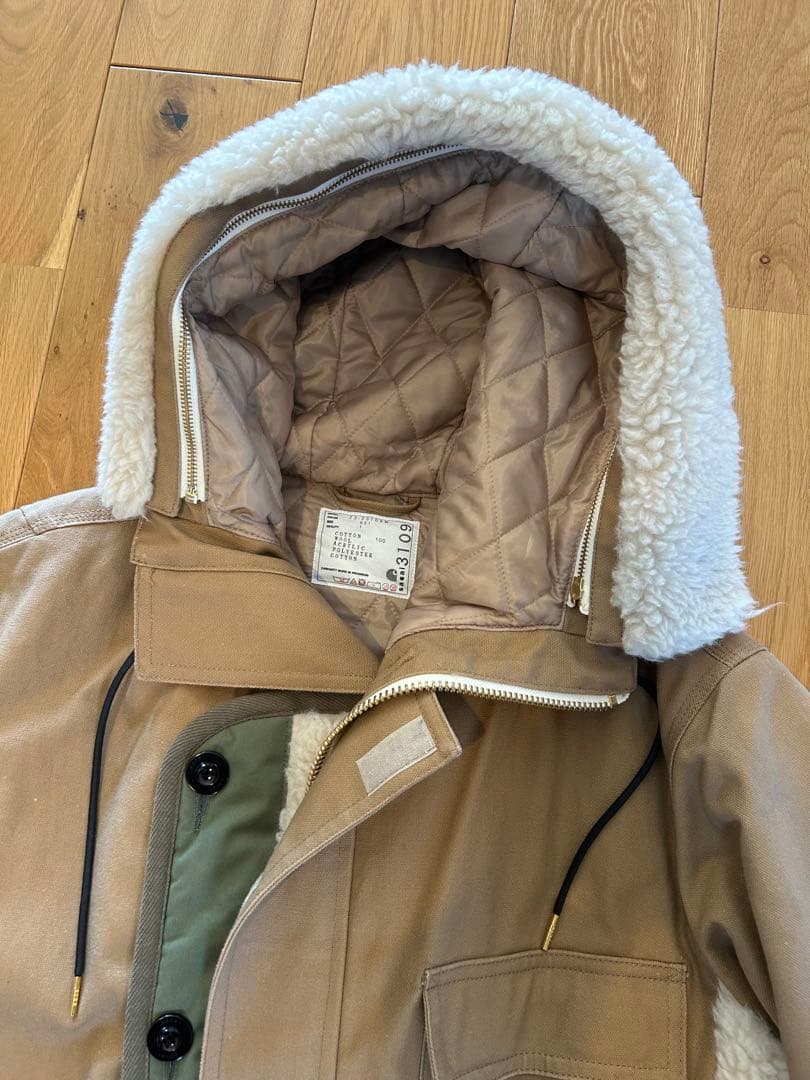Sacai x Carhartt FW2023/シベリアンパーカ　極上