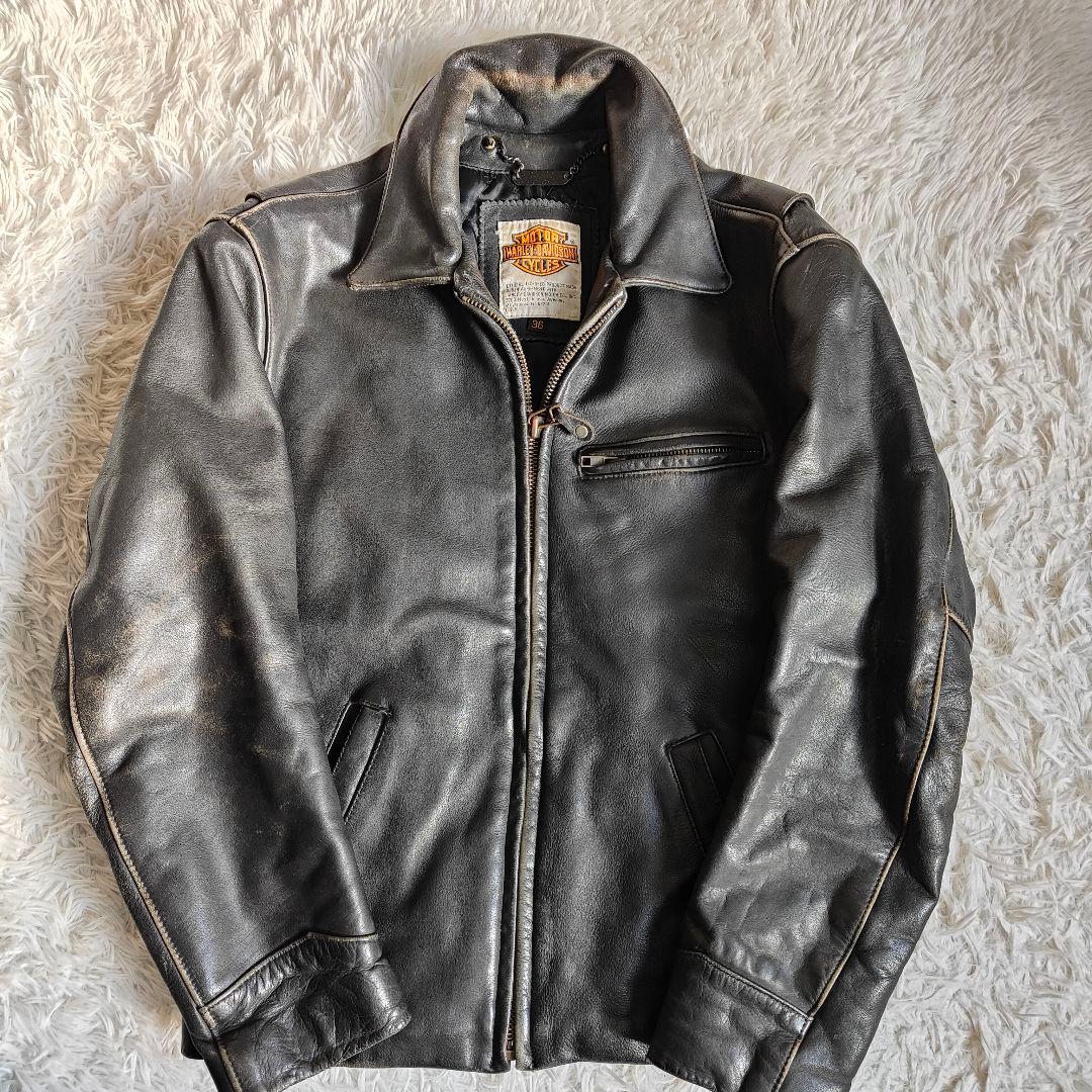 ハーレーダビッドソン　スクリーミン　　イーグル　レザーライダース　36　黒　本革