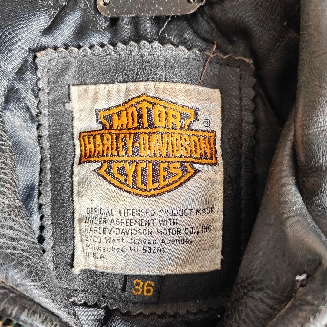 ハーレーダビッドソン　スクリーミン　　イーグル　レザーライダース　36　黒　本革