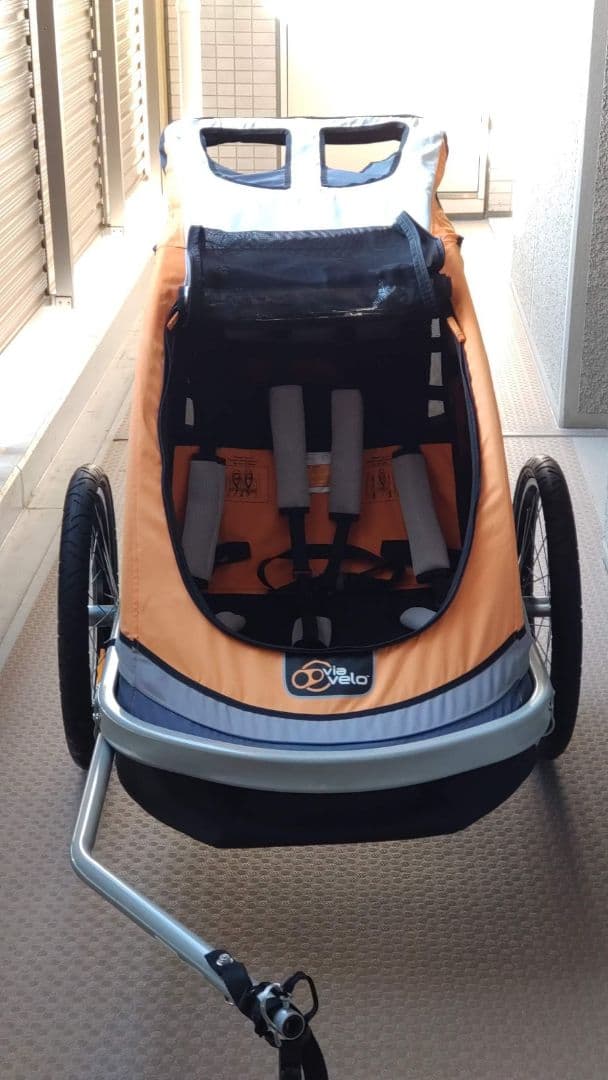Via Velo チャイルドトレーラー（コストコ購入・ヒッチコネクター3個付き）