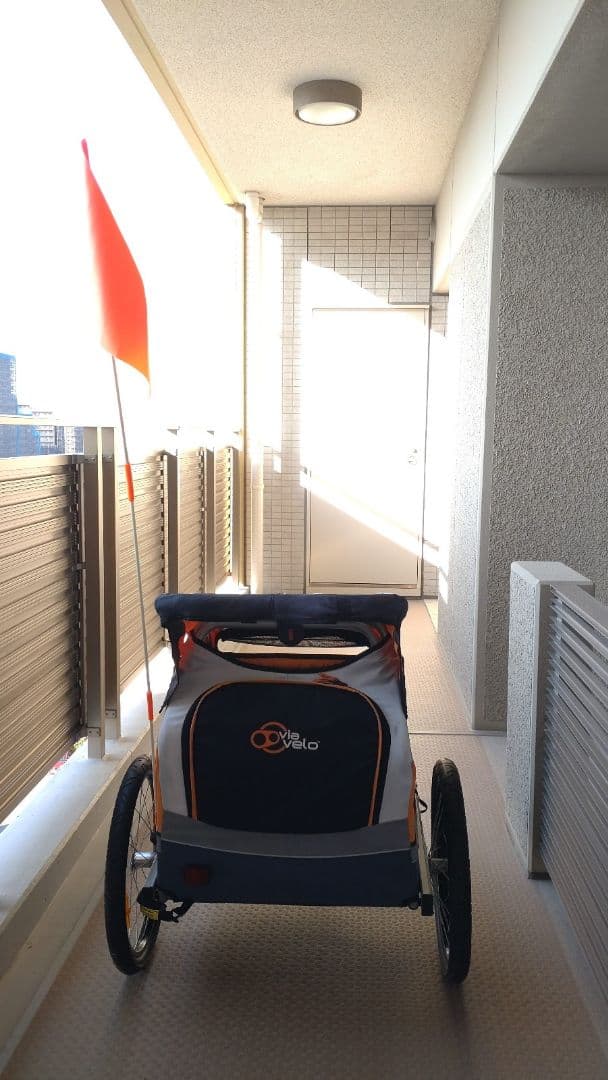 Via Velo チャイルドトレーラー（コストコ購入・ヒッチコネクター3個付き）