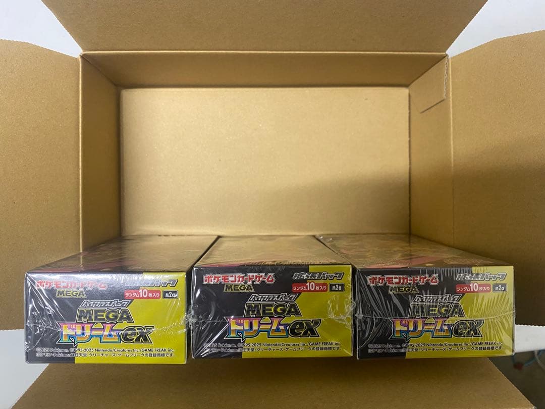 シュリンク付きポケモンカードMEGA ハイクラスパック　ドリーム ex　3BOX