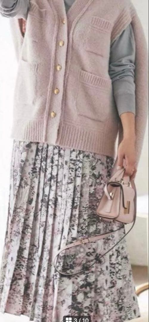 専用です セブンテン　プリントプリーツスカート　ピンク