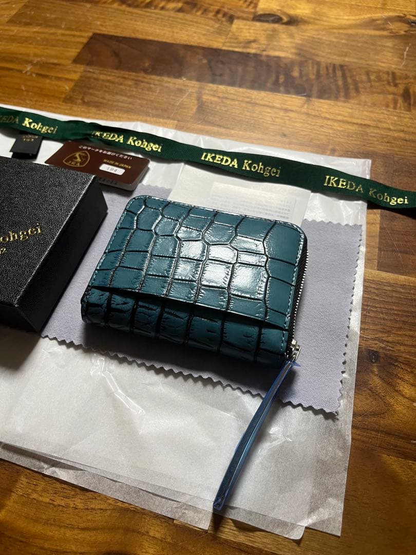 新品 池田工芸 アルチザンクロコ 海神 ワダツミ クロコダイルマルチウォレット