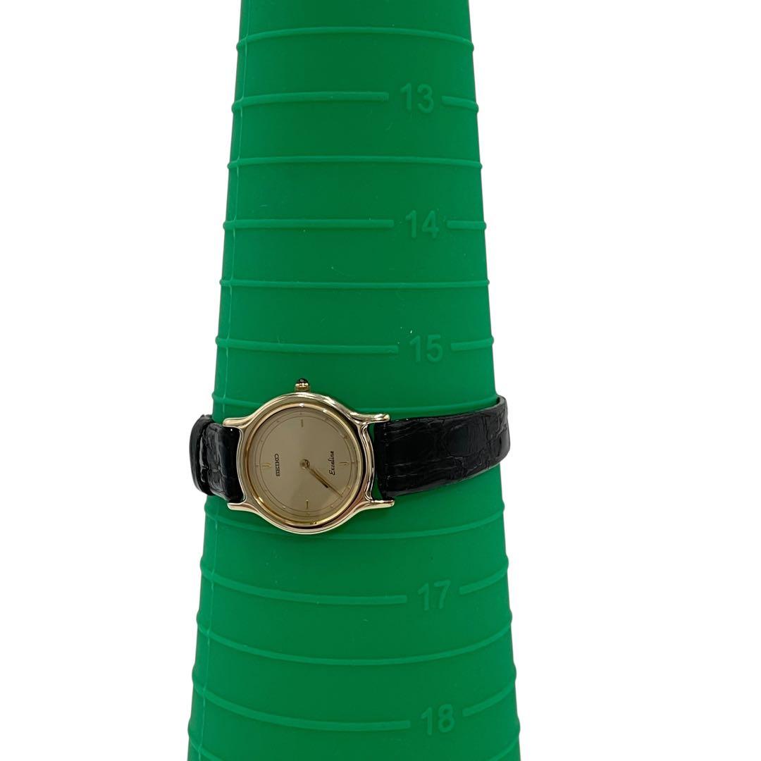 ✨新品電池✨稼働品 セイコー エクセリーヌ 文字盤ゴールド レディース