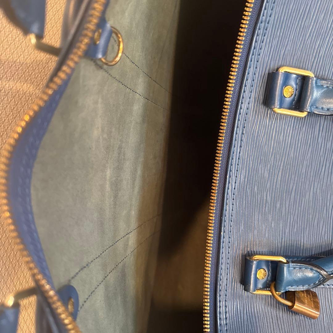 【ルイヴィトン】エピ　ボストンバッグ　青色