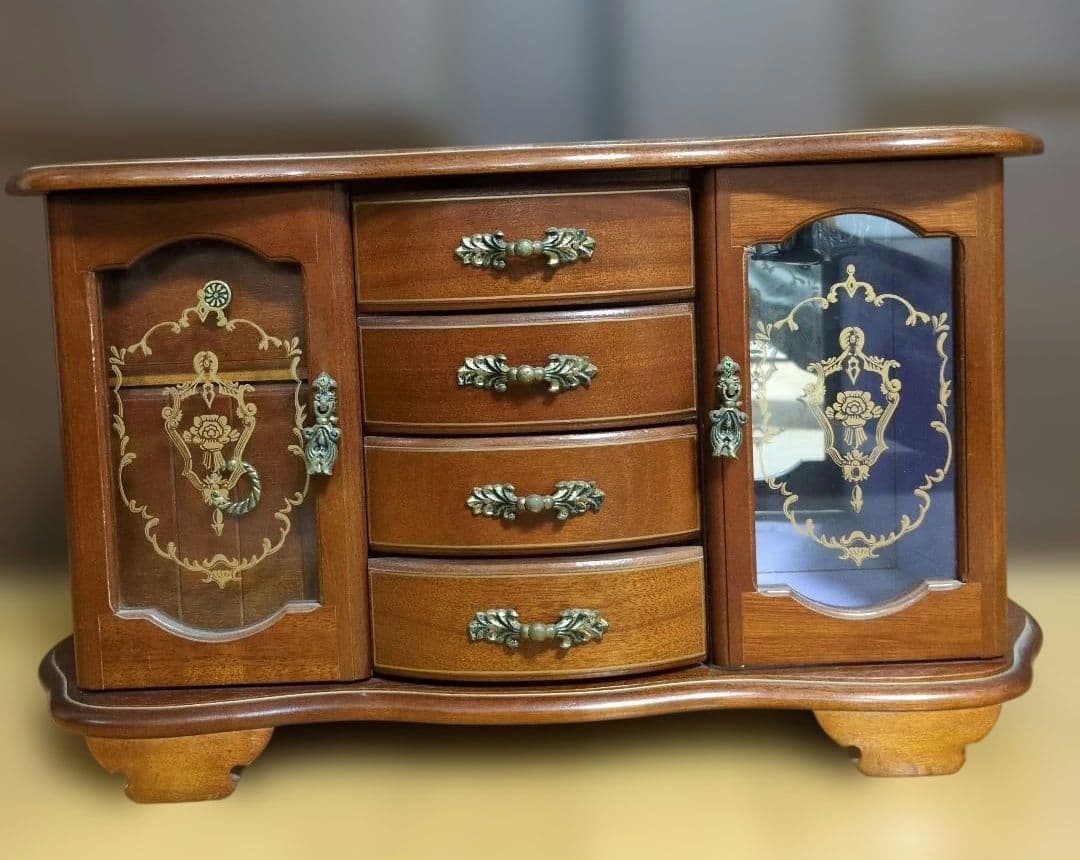 オルゴール　ジュエリーボックス　レトロ　アンティーク　大きめ