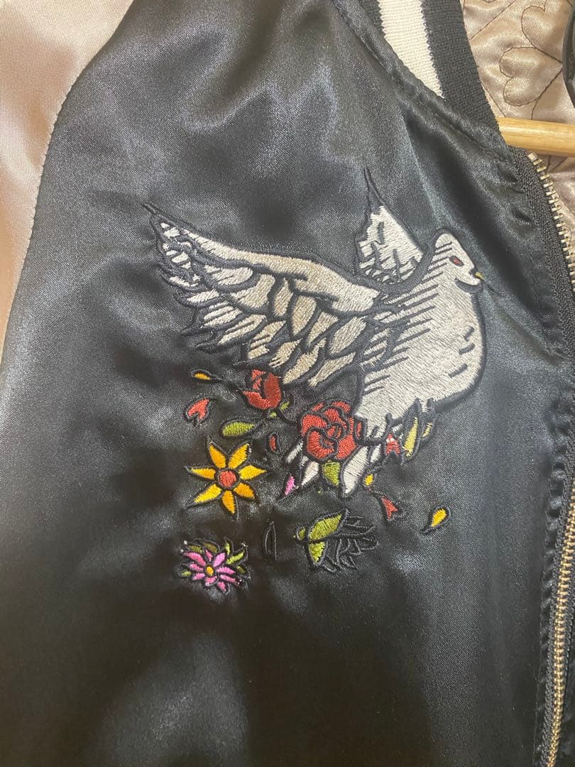 glamb スカジャン　黒　金　サイズ2