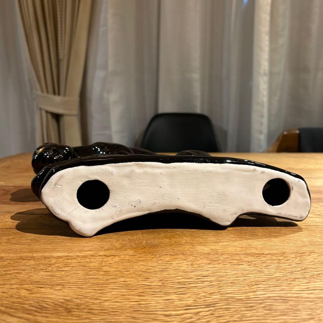 専用）★セラミック★黒豹★置物★ブラックパンサー★工芸品★インテリアヴィンテージ