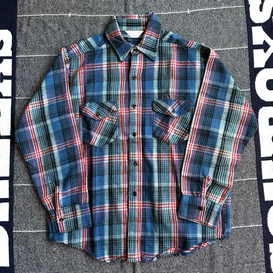トップス 70s frostproof heavy flannel shirt USA