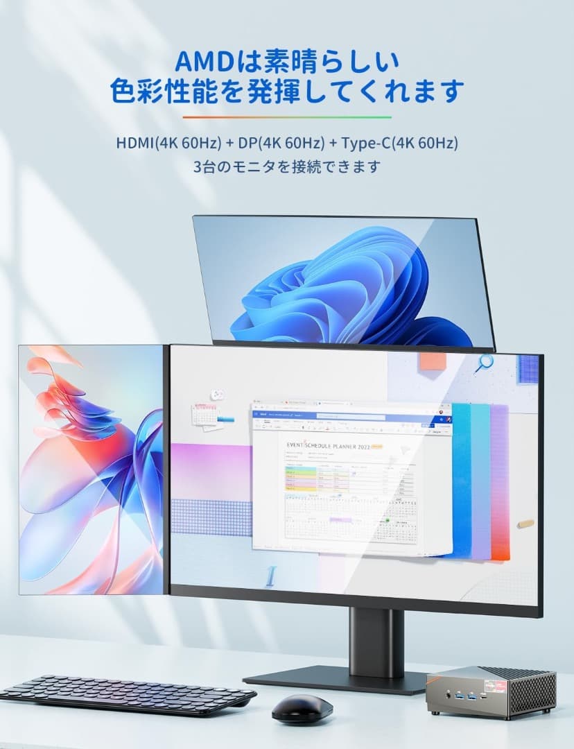 ミニPC Ryzen7 5825U 16GB DDR4 　SSD 512GB