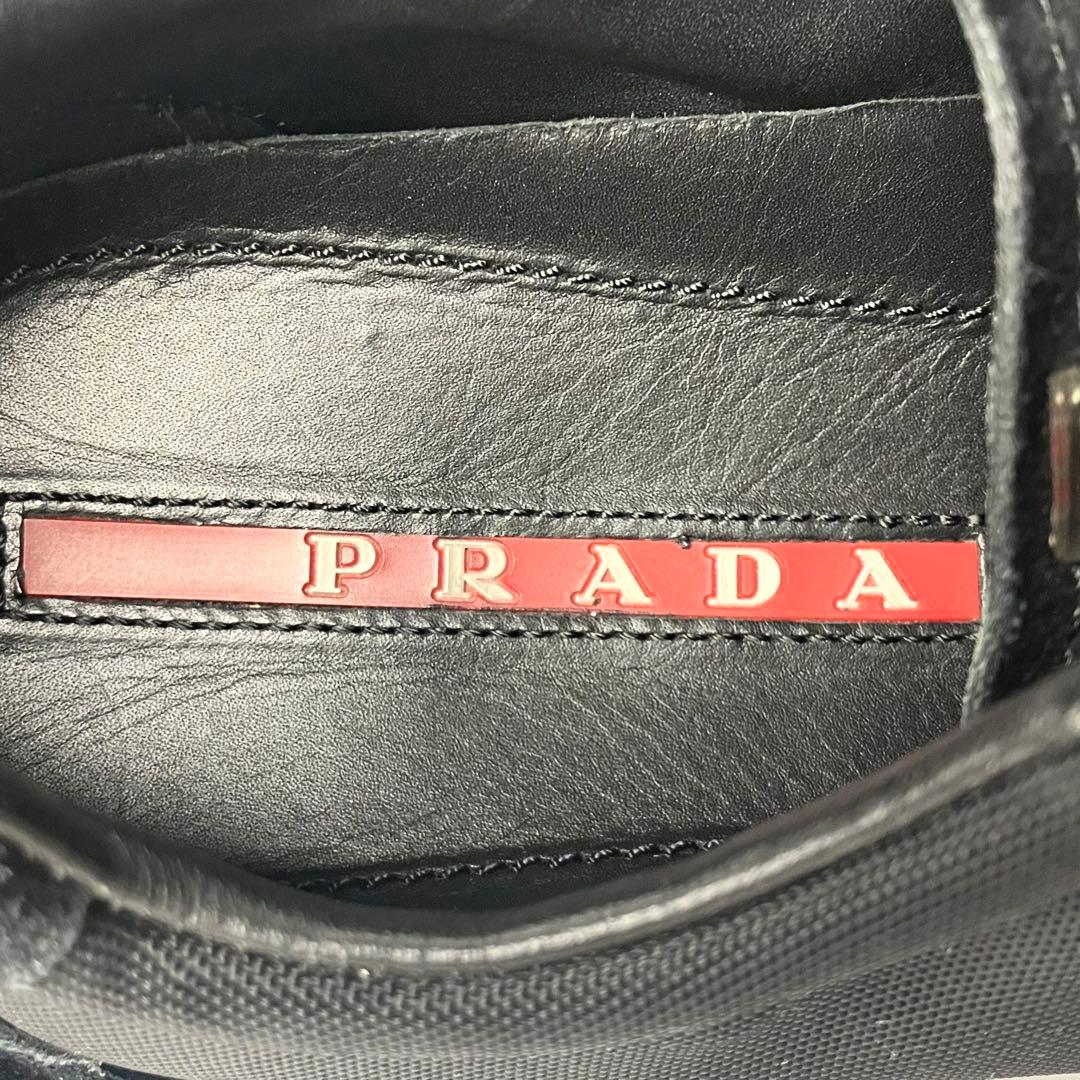 【極美品】プラダスポーツ　スエード×ナイロン　ロートップスニーカー　黒　25.5