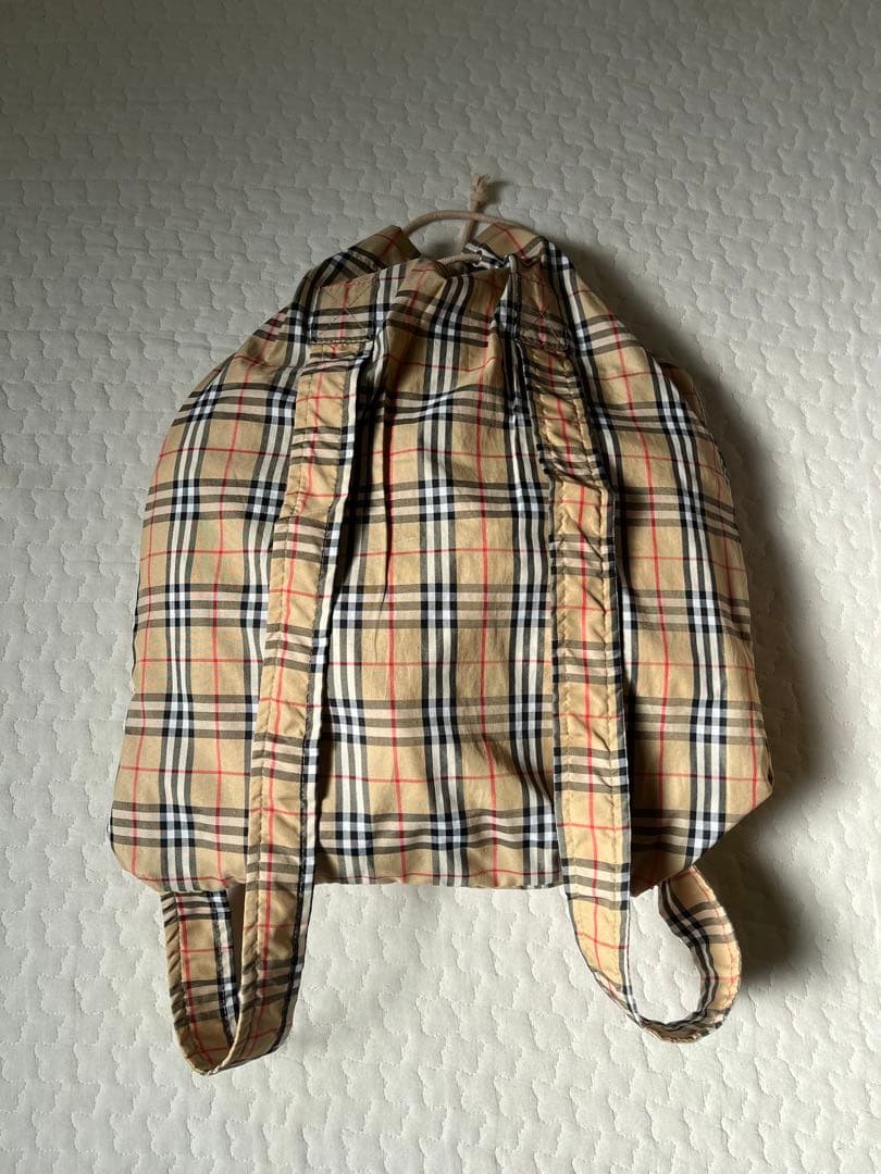 Burberry ベージュジャケット チェック裏地（リュック）