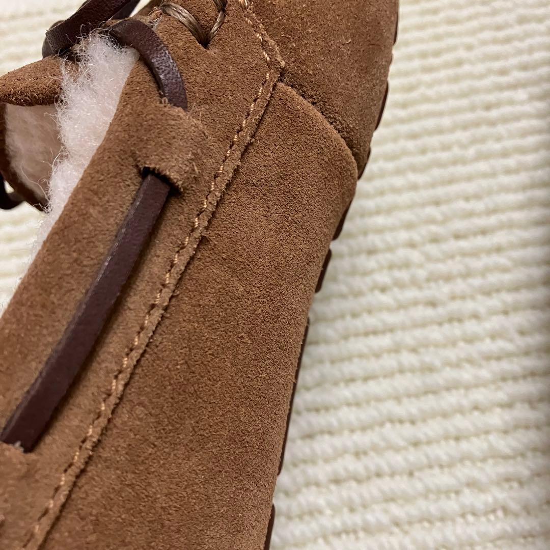 【美品】UGG DAKOTA モカシン 23cm チェスナット ふわふわボア