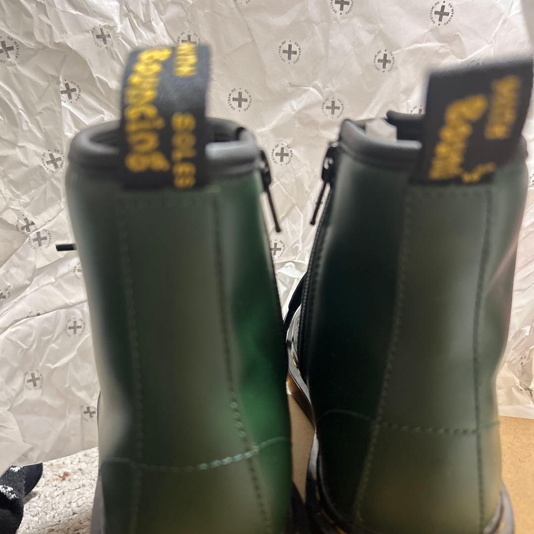 わさび Dr.Martens キッズ8ホールブーツ　グリーン