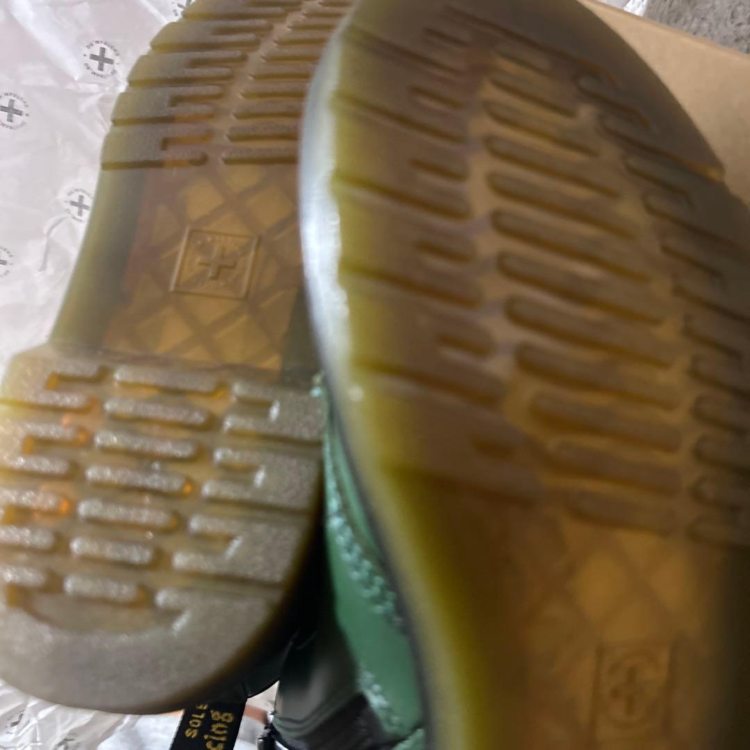 わさび Dr.Martens キッズ8ホールブーツ　グリーン