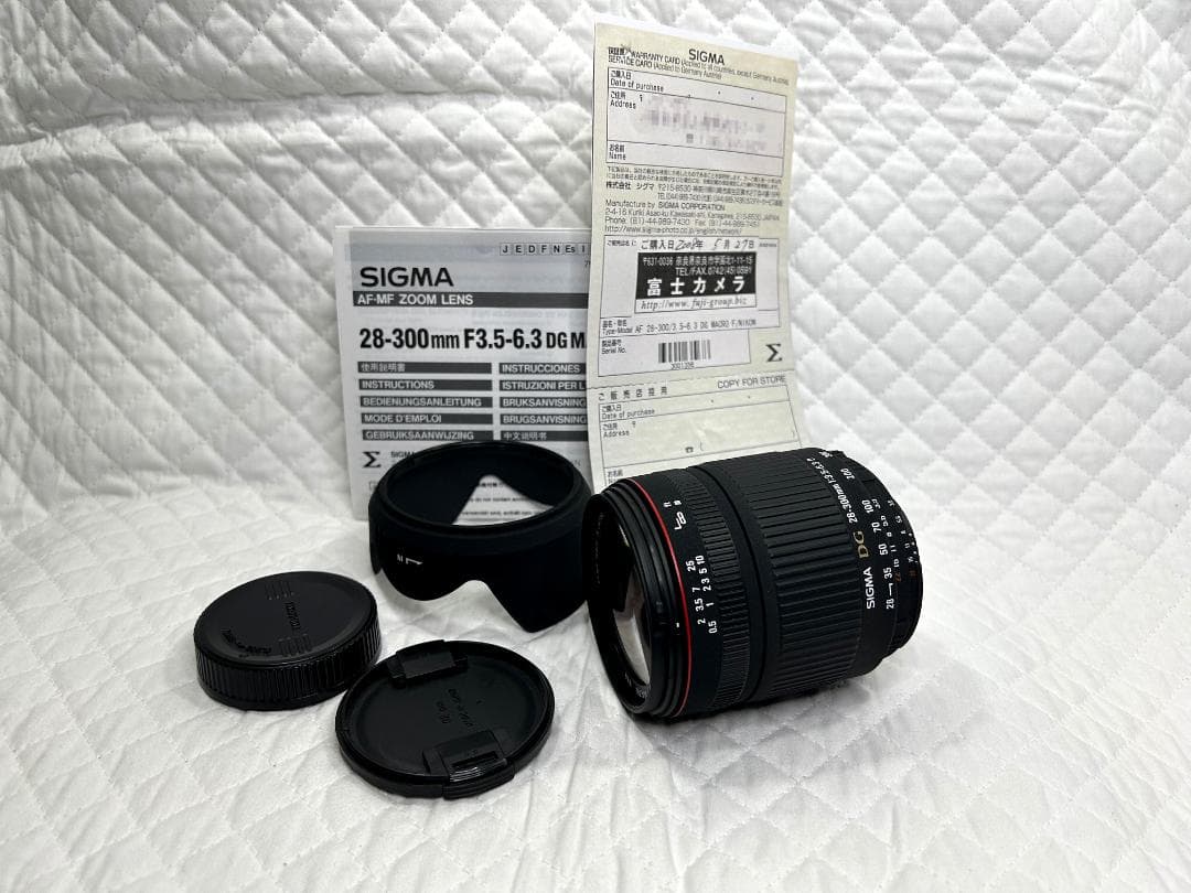 ニコンＦマウント用　ＳＩＧＭＡ２８－３００mm　Ｆ３．５－６．３ＤＧ　ＭＡＣＲＯ