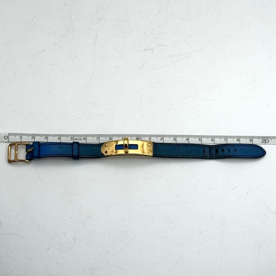 エルメス　ケリーウォッチ　ブルー　腕時計　レディース　カデナ　レザー　ベルトのみ