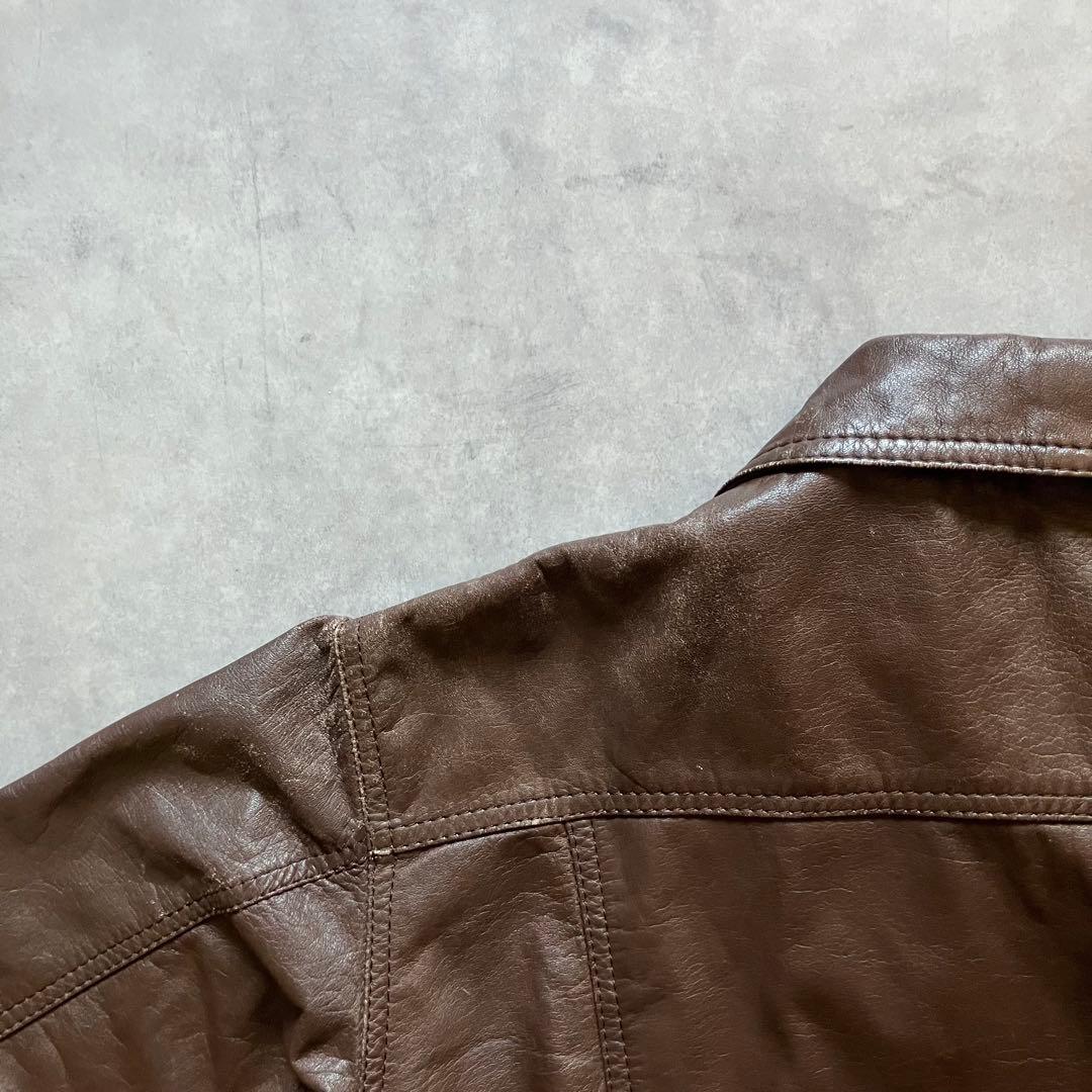 ジャケット・アウター 80s vintage leather bomber jacket y2k
