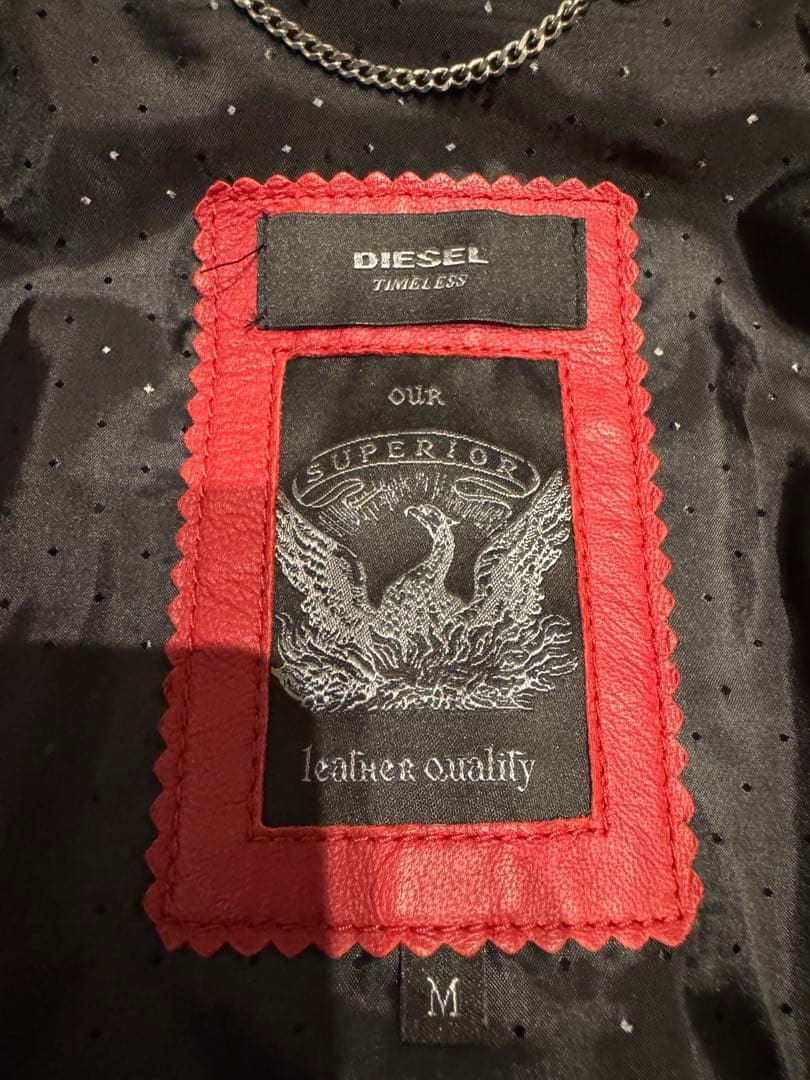 DIESEL シングルライダースジャケット M ブラック