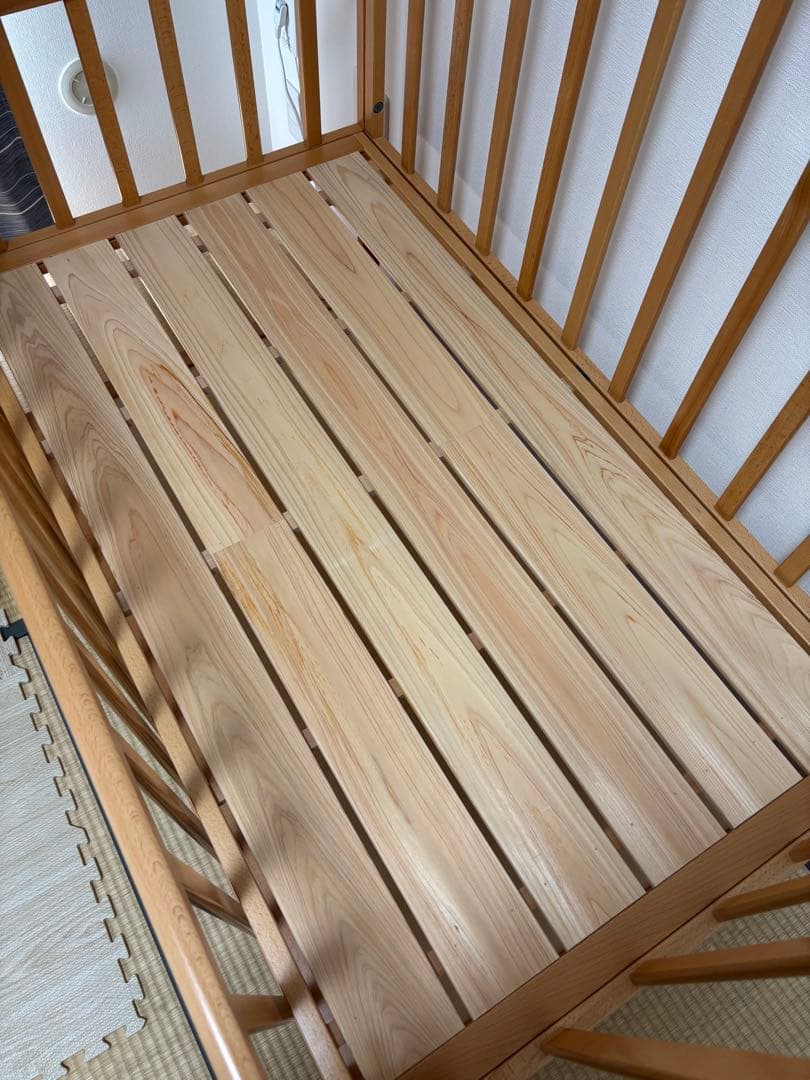 【美品】ヤマサキベビーベッド ハイタイプ ツーオープン レギュラーサイズ