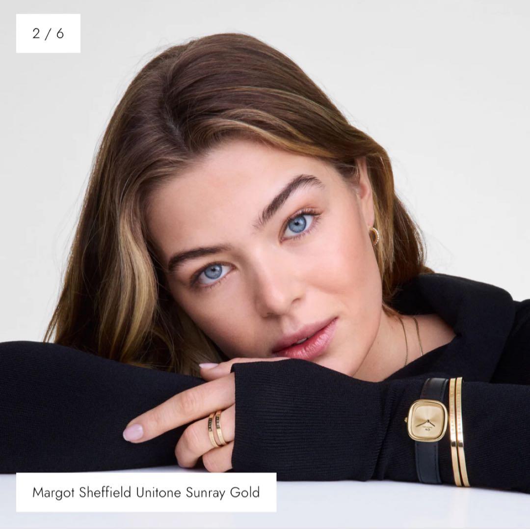 時計 DW Margot Sheffield Unitone Sunray Gold