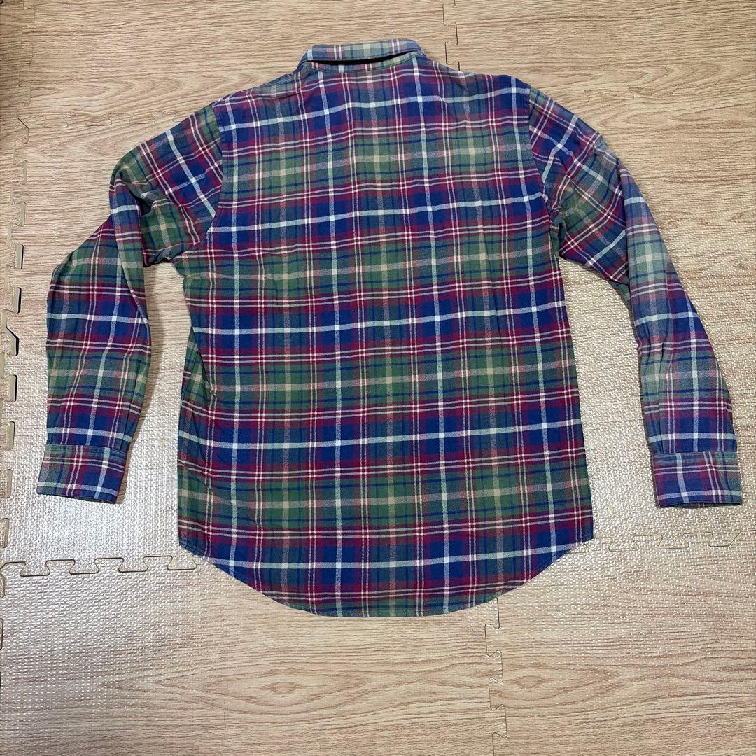 ブッチ46美品日本製Papasリバースタータンチェック長袖フランネルシャツ