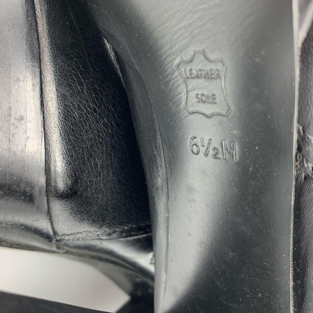 トリーバーチ　ロングブーツ　ブラック　レザー　ロゴ