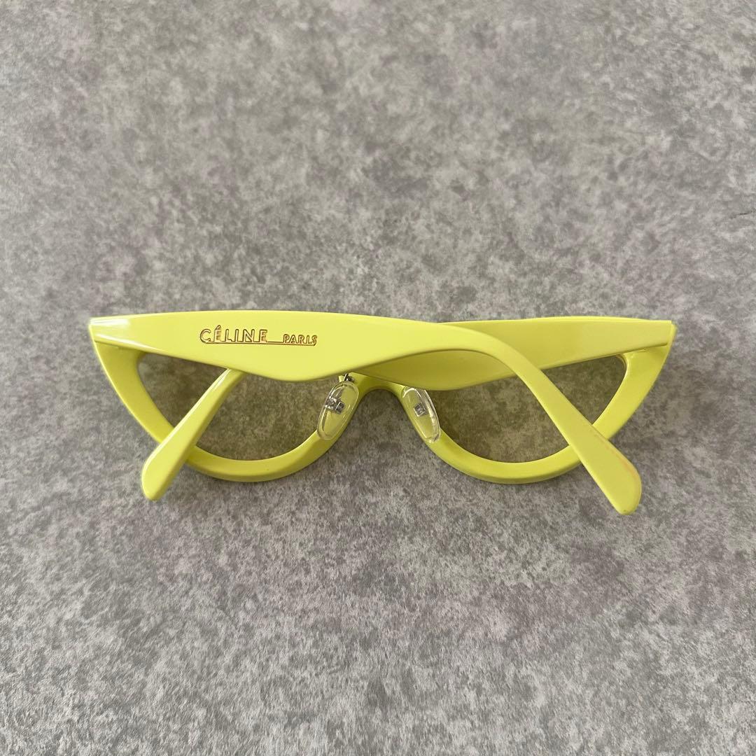 CELINE セリーヌ キャットアイ サングラス フィービー 黄色 イエロー