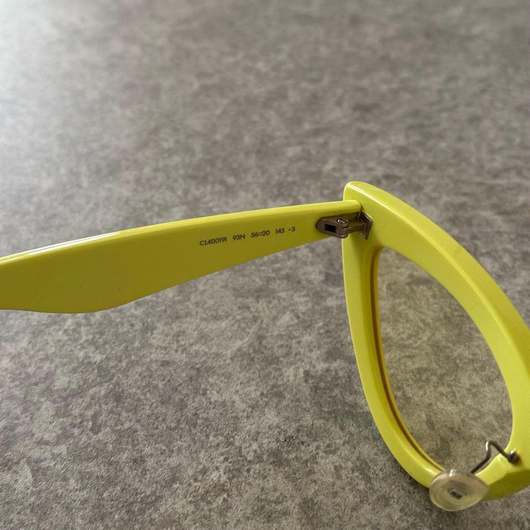 CELINE セリーヌ キャットアイ サングラス フィービー 黄色 イエロー