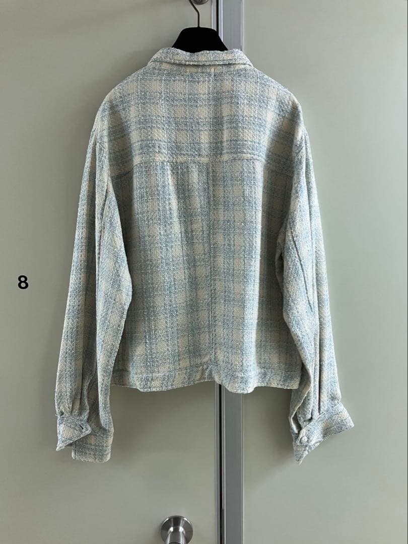 【tokio】チェック ファンシー ツィード トラッカージャケット