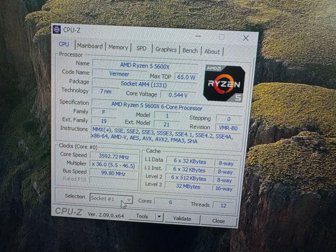 中古 CPU AMD Ryzen 5 5600X AM4 バルク品