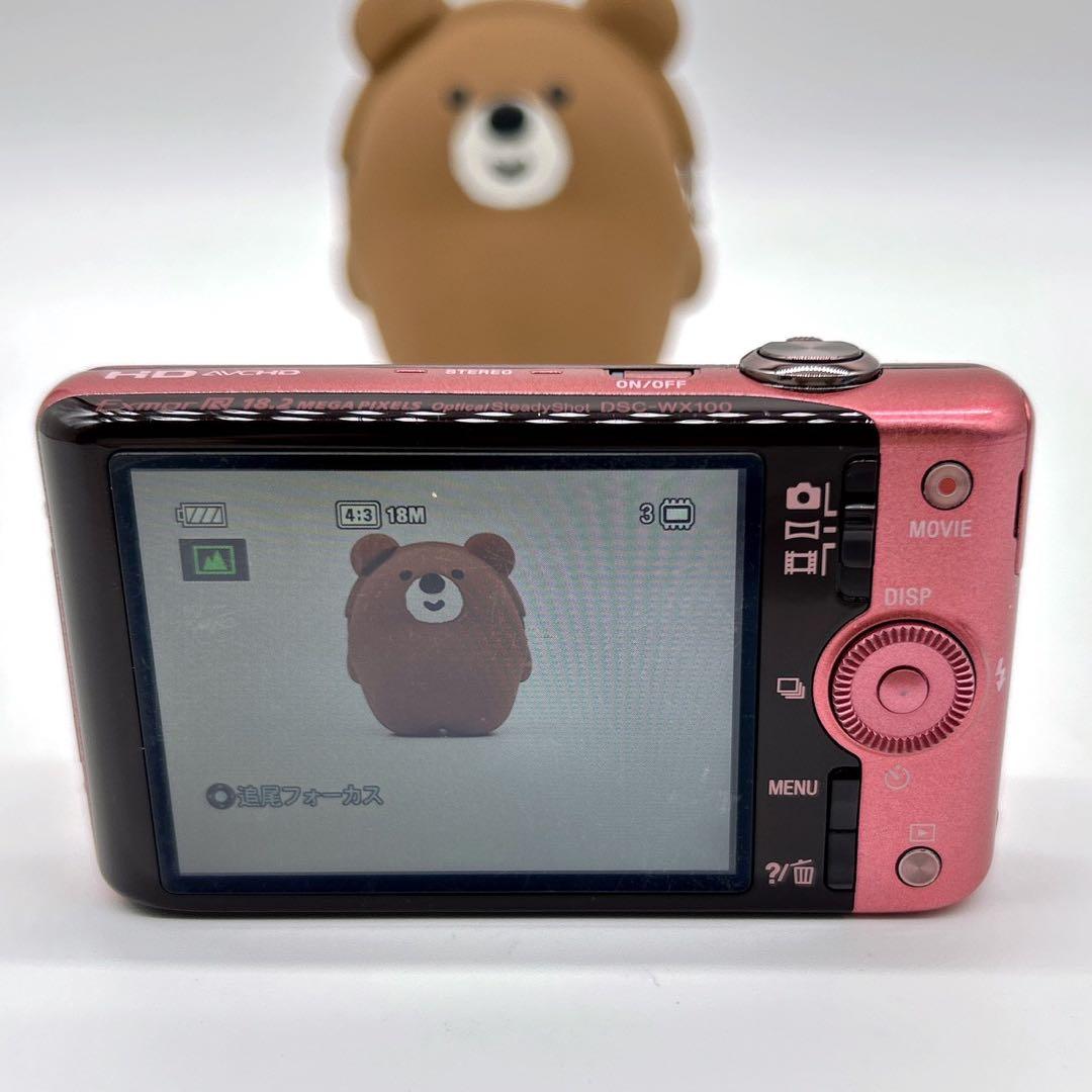 SONY ソニー Cyber-Shot DSC-WX100 ピンク デジカメ