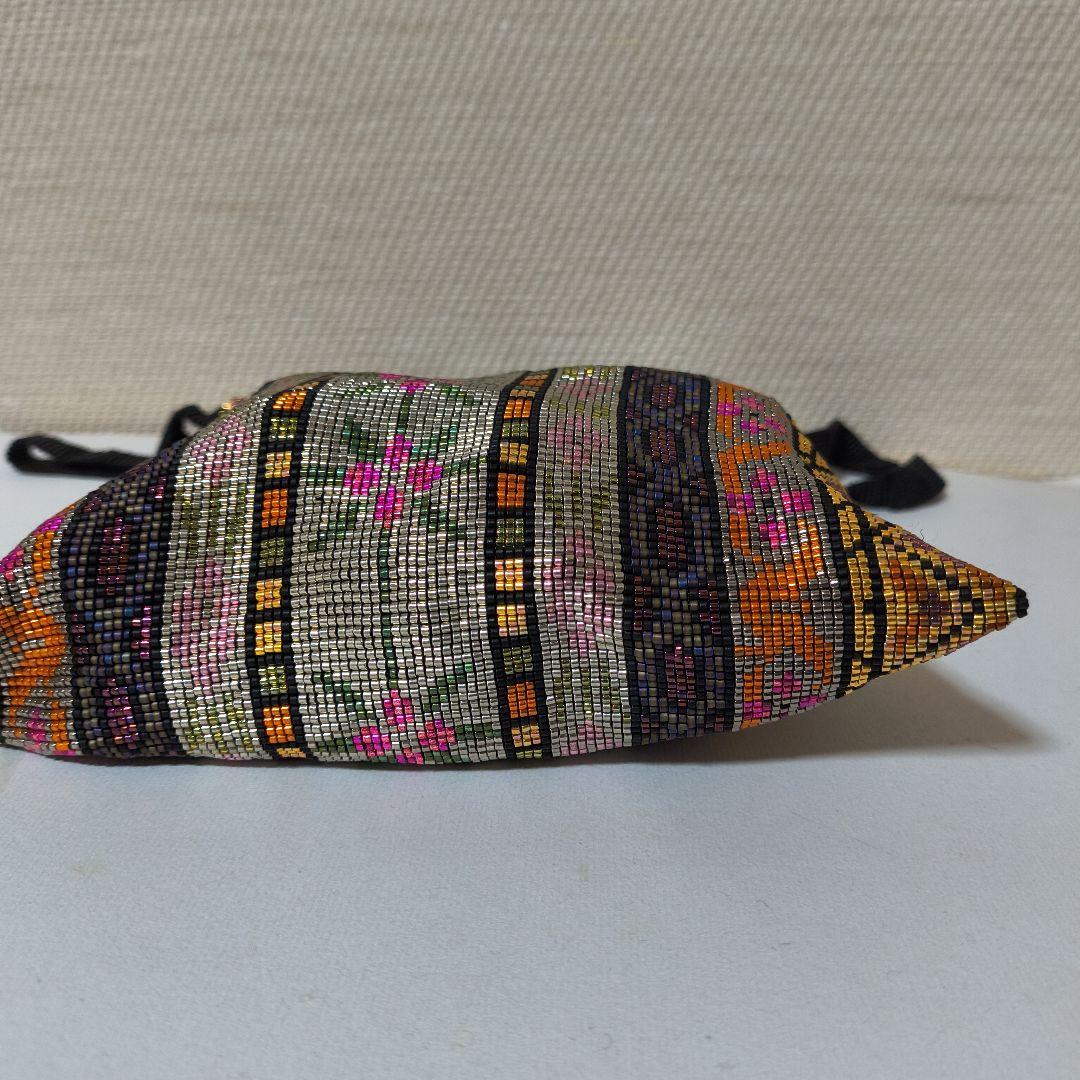 ビーズ 手織り バッグ 新品未使用 パーティ用 ハンドメイド 9-20