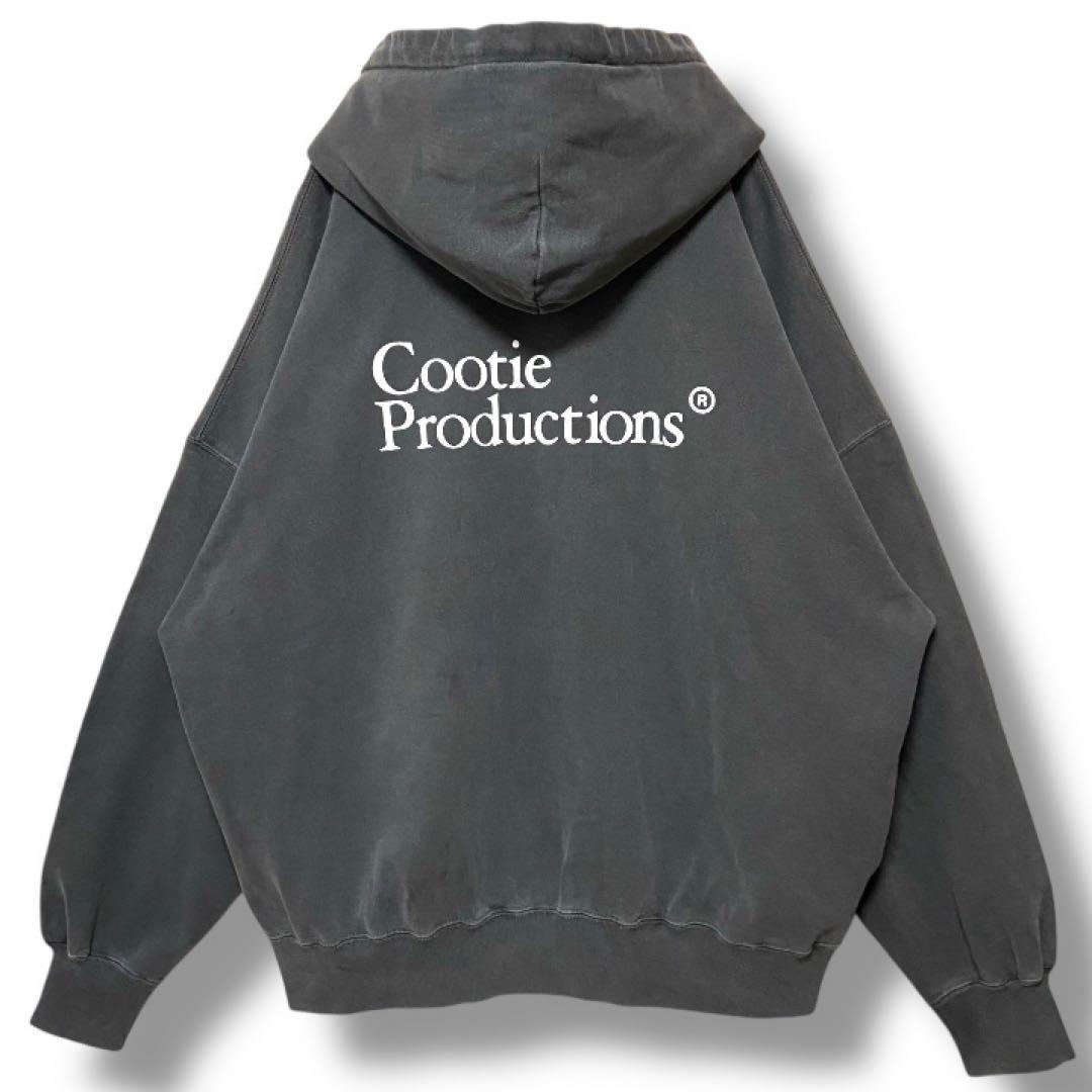 【希少XL・肉厚生地】COOTIE ピグメント ダイ パーカー 炭黒 降谷建志