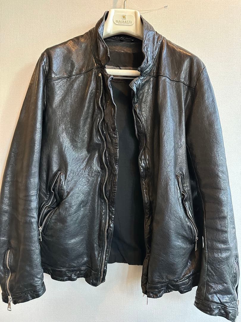 レザージャケット シングルライダース ブラック 黒