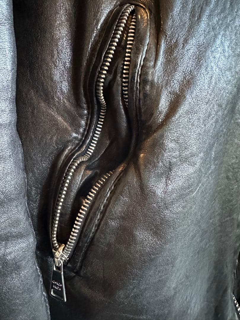 レザージャケット シングルライダース ブラック 黒